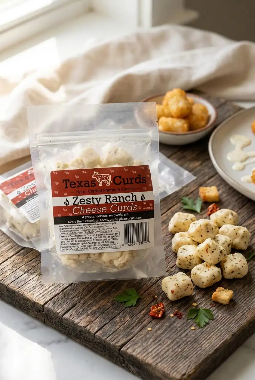 Zesty Ranch Cheese Curds on Board