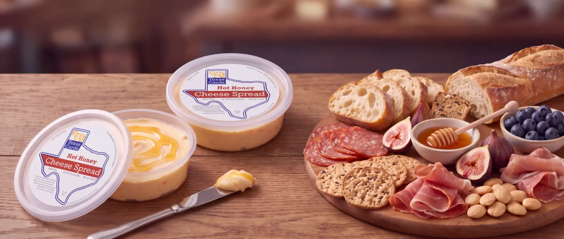 Hot Honey Cheese Spread by Texas Curds.