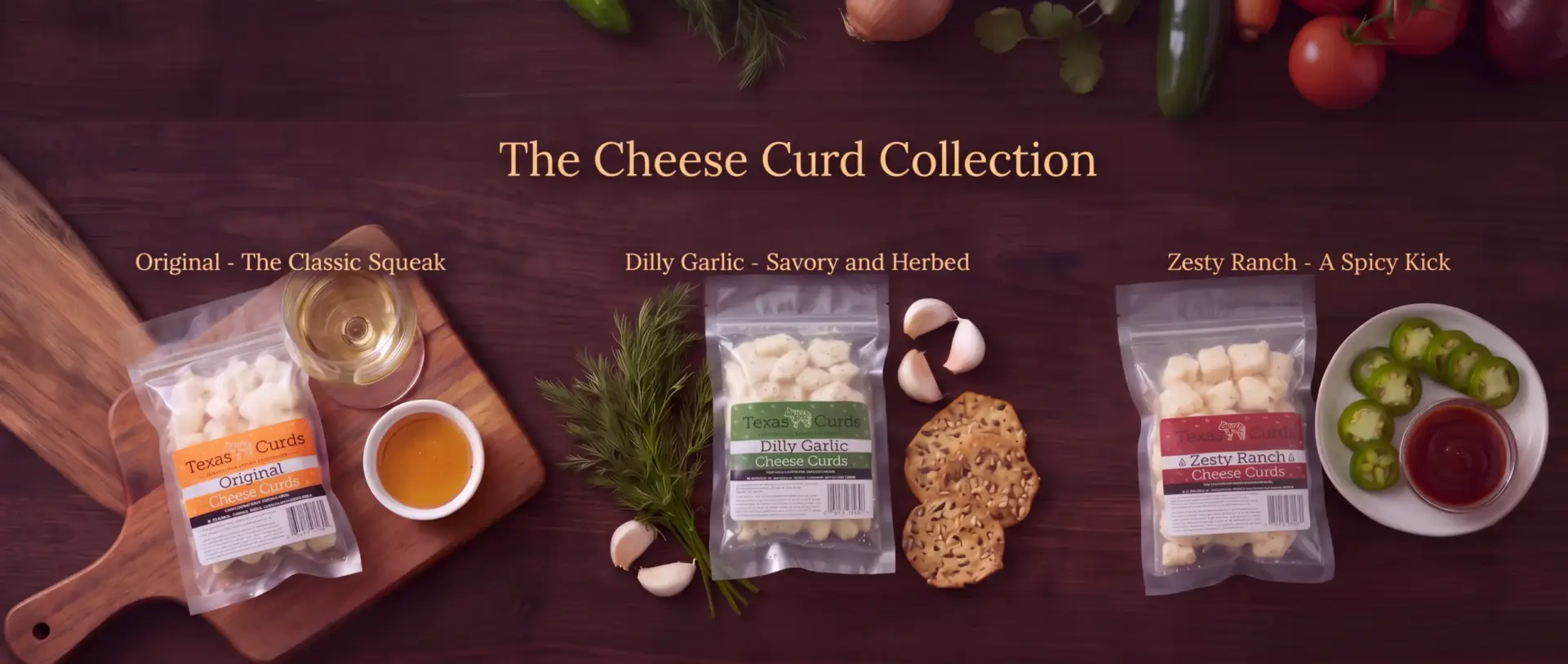 The Cheese Curds Collection by Texas Curds.